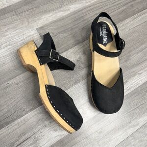 Sandgrens Saragasso Classic Swedish Clog Sandal Wooden Size 40 US 9-9.5